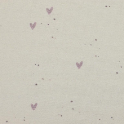 Jersey | I love Ponys | Herzen Flieder Ecru